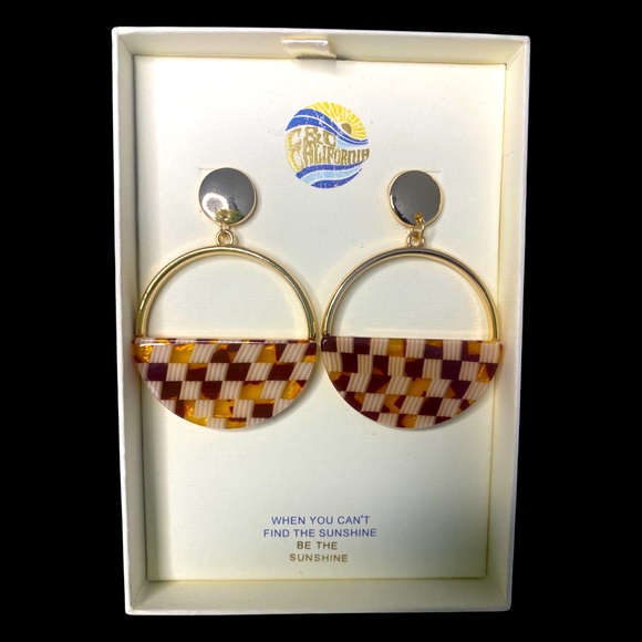 C & C California Jewelry - C&C California jewelry tortoise print acrylic earrings